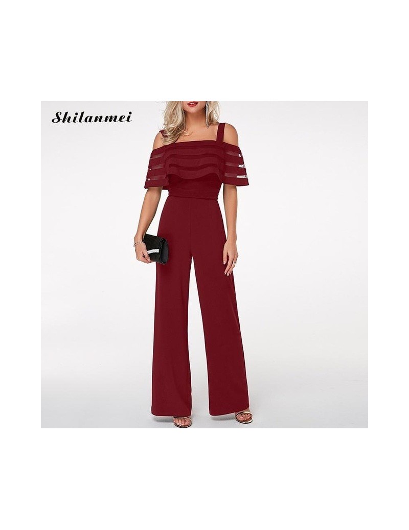 2019 New Summer Jumpsuit Hot Fashion Ladies Women Casual Off Shoulder Sleeveless Clubwear Female Casual Oversize 4xl 5xl Out...