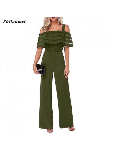 Jumpsuits 2019 New Summer Jumpsuit Hot Fashion Ladies Women Casual Off Shoulder Sleeveless Clubwear Female Casual Oversize 4x...
