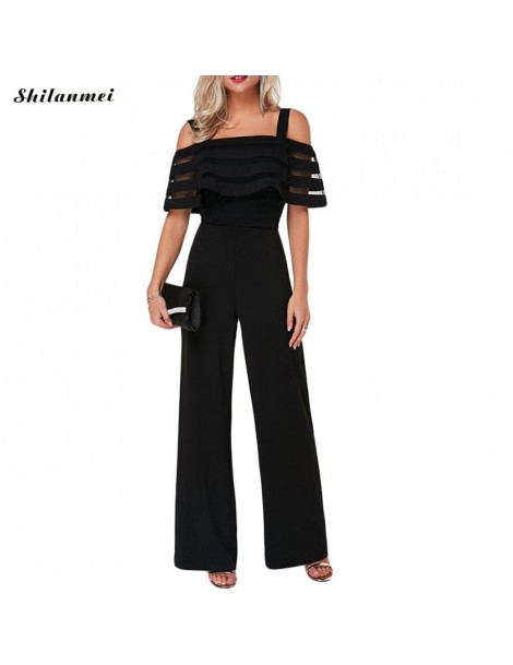 Jumpsuits 2019 New Summer Jumpsuit Hot Fashion Ladies Women Casual Off Shoulder Sleeveless Clubwear Female Casual Oversize 4x...