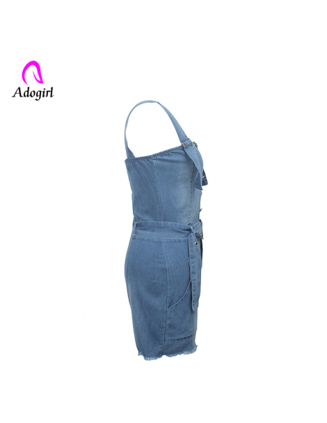 Rompers Sexy Denim Jumpsuit Short Women Rompers Pocket Bodycon Summer Jeans Overalls Casual Playsuit Strap Rompers Party Club...