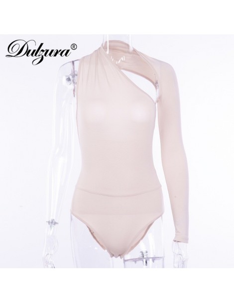 Bodysuits single long sleeve hollow out cut women sexy bodysuit 2018 autumn winter clothes body suit - White - 4J3020358342-5...