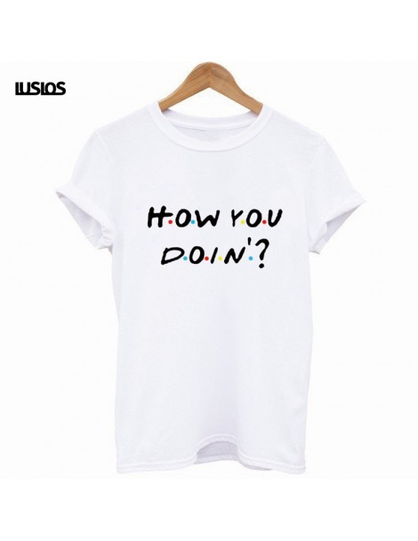 T-Shirts Friends TV Show T Shirt HOW YOU DO'IN Letter Print Color Dot Women Summer Short Sleeved Tshirt White Casual Tee Tops...