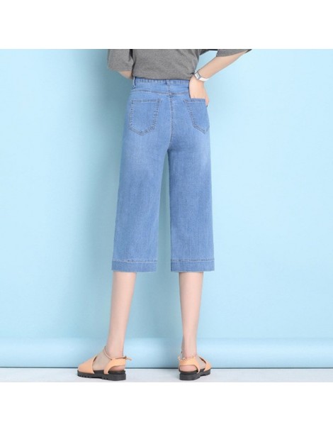 Jeans Women Loose Jeans For Summer High Waist Calf Length Women's Denim Jeans Pants Casual Straight Jeans - Blue - 4L41148431...