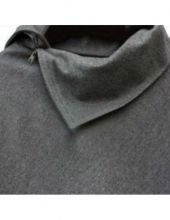 Cloak Women Coat Poncho Autumn Winter Casual Overcoat Zipper Loose Pullover Cloak Sweater Cape Outwear - gray - 4T3932829743-...