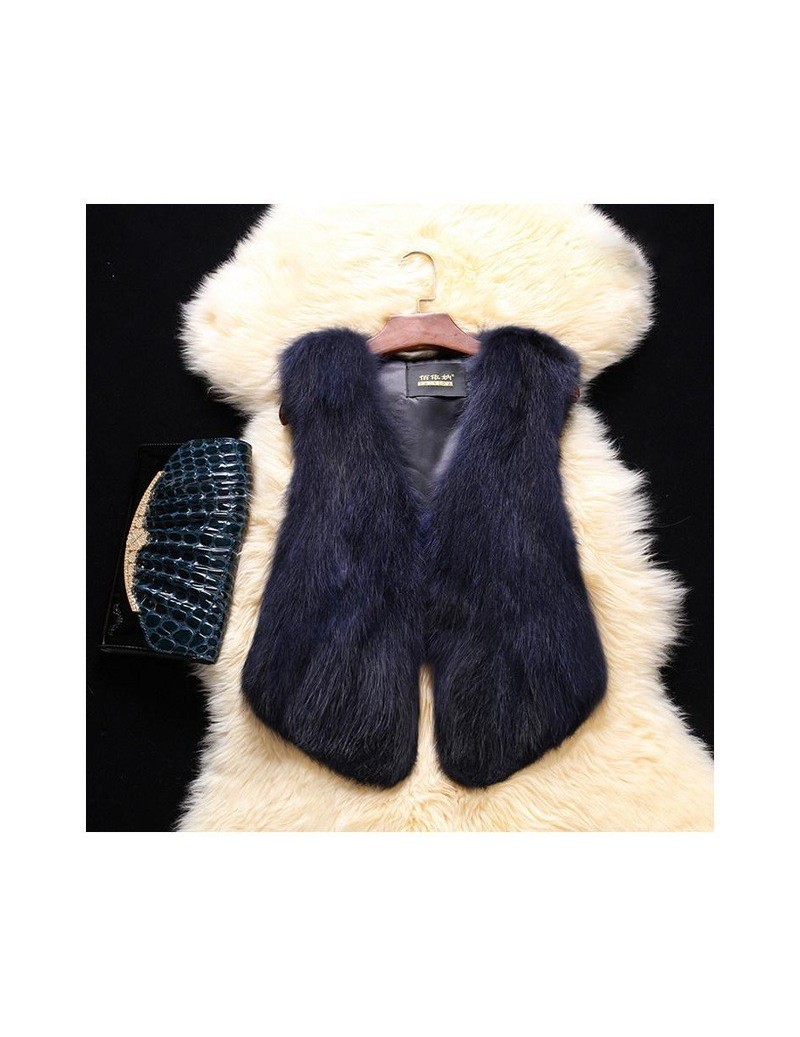 Real Fur Real Raccoon Fur Vest Autumn Winter Women Casual Gilet Natural Fox Fur Coat Lady Genuine Raccoon Fur Vests - Army Gr...
