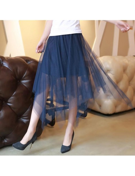 Skirts New a word irregular mesh skirt fluffy skirt summer long skirt - 5 - 464167030122-5 $21.20