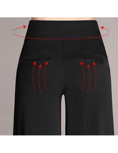 Pants & Capris Fashion Womens Office Pants New Designer Ladies Black Navy Wide Leg Pants Womens Slim Formal Suits Pants Trous...