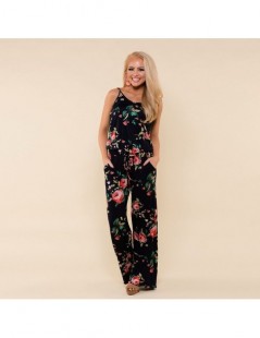 Jumpsuits 2019 Kawaii Floral Women Jumpsuit Fashion Spaghetti Strap Long Playsuits Casual Beach Wide Leg Pants Jumpsuits Over...