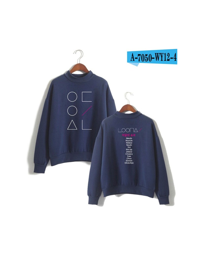 LOONA Cool Logo Turtleneck Sweatshirt Fashion Harajuku K-Pop Women/men 2019 New Winter/Autumn Kpop Hop Idol Cool Sweatshirt ...