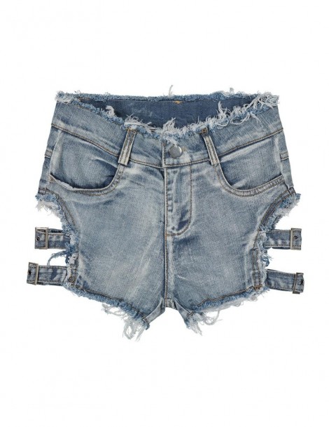 Shorts 2019 Summer Sexy Women Ripped Denim Shorts Hollow Out Bandage Punk Rock High Waist Worn-out Hole Jeans Black Shorts Vi...