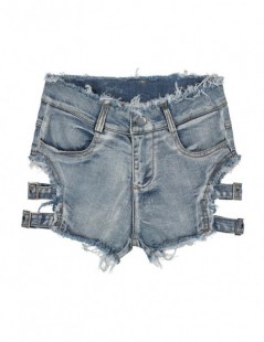 Shorts 2019 Summer Sexy Women Ripped Denim Shorts Hollow Out Bandage Punk Rock High Waist Worn-out Hole Jeans Black Shorts Vi...