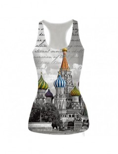Tank Tops European Style Women Tank Top 3D Print Colorful Castle Geometric Feather Sexy Bustier Crop Tops Women Girl Cropped ...