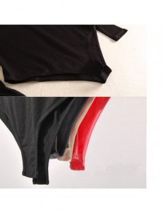 Bodysuits Sexy Bodysuit Women Jumpsuit Romper Womens Tops Elastic Slim Long Sleeve 13 Colors Short Bodysuits Overalls Playsui...