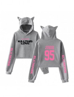 Hoodies & Sweatshirts Blackpink Kill This Love Kpop Cat Cropped Hoodies Women Fashion Long Sleeve Hooded Pullover Crop Tops 2...