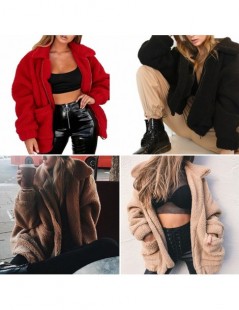 Jackets Faux Fur Coat Women Autumn Winter Warm Soft Zipper Fur Jacket Female Plush Overcoat Casual Long Sleeve Fuzzy Outerwea...