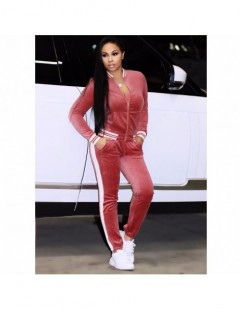 Women's Sets Large Size Women Sport Wear Stand Collar Tracksuits Sexy Women Casual Suit Zipper Pullover With Pant Jogging 2pc...