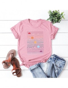 T-Shirts Plus Size S-5XL 2019 New Sun Mountain Print T Shirt Women 100% Cotton O Neck Short Sleeve Summer T-Shirt Tops Casual...