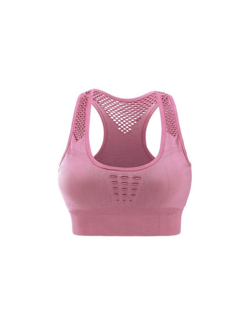 Tank Tops Push Up Sports Bra Vest Without Armature Super Elastic Lingerie Anti-Vibration Quick Dry Breathable - Pink - 4U3069...