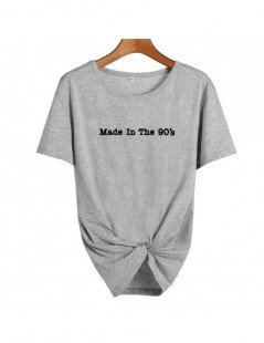 T-Shirts Made In The 90's Women Clothes Tumblr T Shirts 90's Vintage Slogan Black White Printed Tshirt Streetwear Harajuku Hi...
