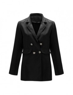 Women Blazers And Jackets Solid Notched Loose Casual Blazer Double Breasted Office Long Sleeve Coat Blezer Feminino Longo La...