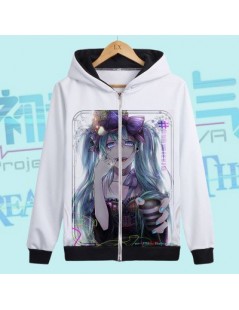 Hoodies & Sweatshirts Anime Hatsune Miku Hoodie Print Sweatshirt Cosplay Costume Zip Up Hooded Jacket Coat Men Women Fashion ...