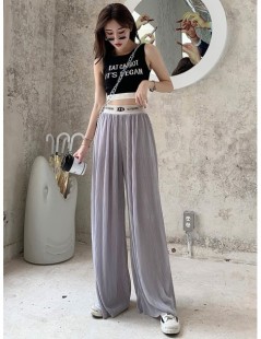 Pants & Capris Of Waist Wide Leg Pants Woman Summer Sag Western Style Easy Ice Silk Directly Canister To Mop The Floor Leisur...