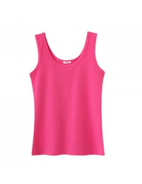 Tank Tops New Fashion Sexy Women Candy Color T-Shirt Girls O-neck Sleeveless Tees Shirts Summer Casual Vest Tops Plus Size S-...