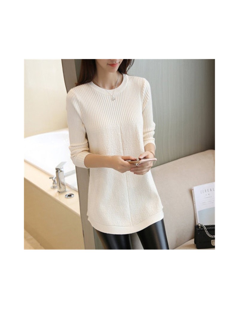 Pullovers Autumn Women Sweater Knit Pullover New Solid Color Loose O-Neck Winter Sweater Female Casual Tops Women's clothing ...