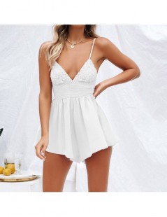 Rompers Fashion Women Sexy Off Shoulder Bowknot Backless Playsuit Party Overalls Wide Leg Summer Jumpsuit Romper Evening PJ07...