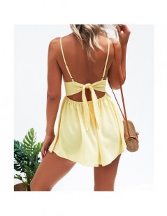 Rompers Fashion Women Sexy Off Shoulder Bowknot Backless Playsuit Party Overalls Wide Leg Summer Jumpsuit Romper Evening PJ07...