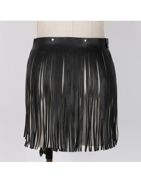 Skirts Womens Adult Adjustable Faux Leather Waistband Fringe Tassel Skirt Belt Nightclub Costume Cosplay Parties Skirts for H...