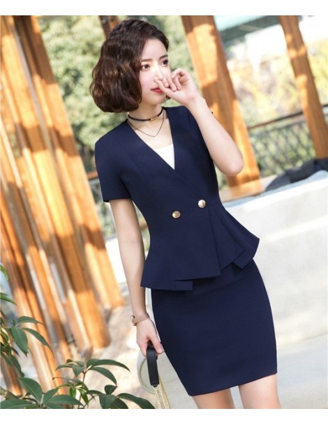 Skirt Suits Novelty Pink Formal Two Piece Sets Business Suits With Tops and Skirt Women Office Work Wear Blazers OL Styles 20...
