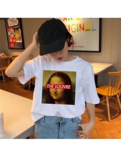 T-Shirts Mona Lisa T Shirt hip hop tshirt women female funny top tee shirts t-shirt harajuku 90s Streetwear Casual Printed fa...