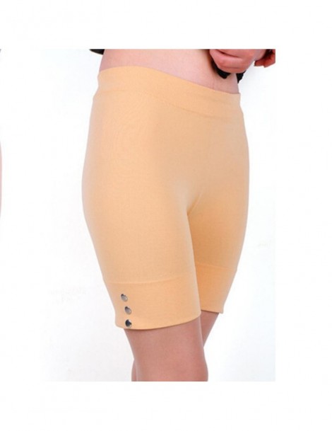 Shorts Women Casual Solid High Waist Seamless Slip Shorts Button Mini All Seasons Casual etc Panties - B - 434162246298-4 $8.55