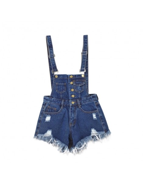 Rompers 2019 Hot Vogue Women Clothing Denim Playsuits Cotton Strap Rompers Shorts Loose Casual Overalls Shorts Rompers Female...