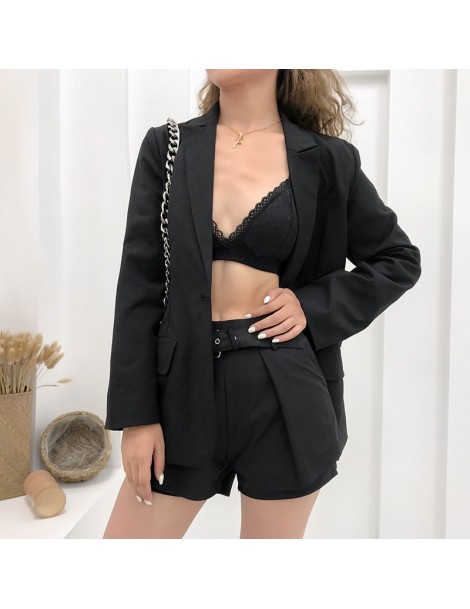 Blazers Sashes Solid Women Elegant Blazers Long Sleeve Loose Fashion Office Jacket Casual High Street Singer Button Pop Blaze...