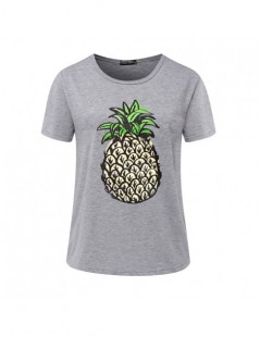 T-Shirts T shirt women 2019 new fashion pineapple printing cheap tshirt o collar short sleeve ladies T-shirt vestidos de fest...