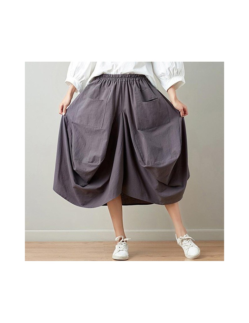 Pants & Capris Women Pants Irregular Loose High Waist Pants Elastic Waised Skirt Pants Loose Leisure Womens Trousers Large Si...