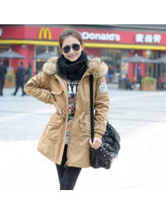 Parkas 2019 Winter Jacket Women Wadded Jackets Female Outerwear Winter Hooded Coat Cotton Padded Fur Collar Parkas Plus Size ...