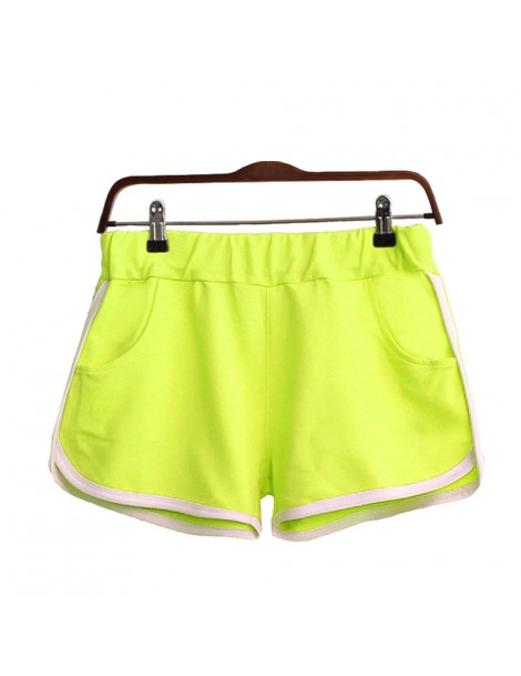 Shorts New Summer Women Sports Shorts Gym Workout Waistband Skinny Short Cotton Casual soft pantalones cortos mujer - Blue - ...
