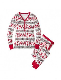 Fashion Family Matching Christmas Pajamas Long Sleeve Tops Pants Sleepwear Set Parent-Child Homewear GM - Father L - 5I11123...