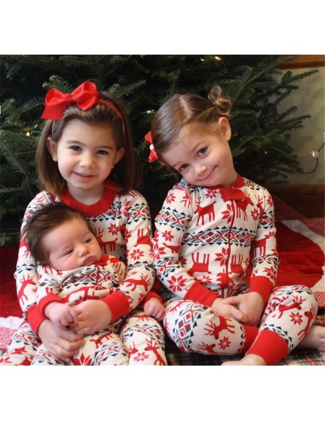 Women's Sets Fashion Family Matching Christmas Pajamas Long Sleeve Tops Pants Sleepwear Set Parent-Child Homewear GM - Father...
