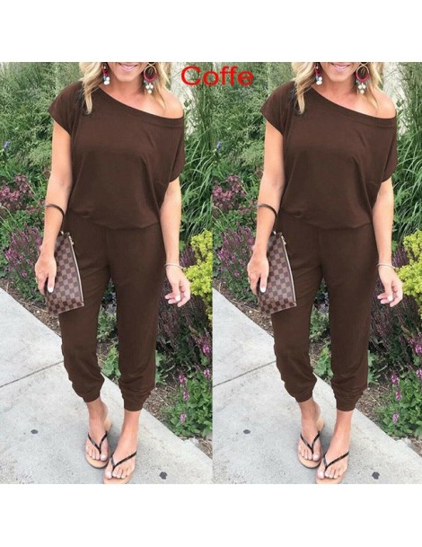 Jumpsuits 2019 New Women Casual One-Shoulder Wide Leg Jumpsuit Fashion Ladies Summer Soft Loose Playsuit Bodycon Party Trouse...