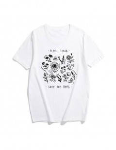 T-Shirts Bee Kind Pocket Print Tshirt Women Save The Bees Graphic Tees Girls Summer Tumblr Outfit Fashion Top - 534 - 4M41686...