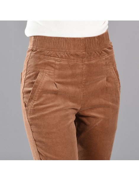 Pants & Capris 2019 Autumn Winter Corduroy Pants High Waist Long Trousers Women Plus Size Plus Velvet Casual Pencil Pants Pan...