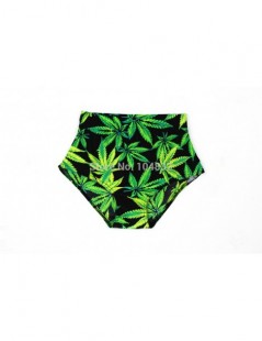 Tank Tops X-005 maple leaf GREEN print shorts High Waist Pants - 23615454410 $9.32