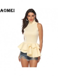 Blouses & Shirts Women Blouses Shirts Tank Tops Turtleneck Layers Ruffles Ladies Fashion Casual 2019 New Arrival Spring Summe...