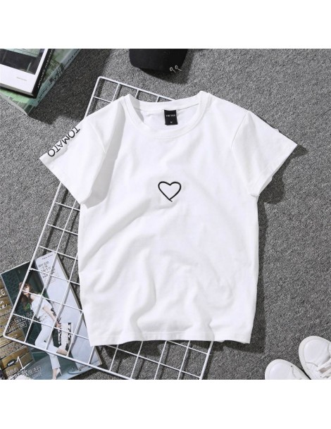 T-Shirts Love Printed New Women T-shirts Casual Harajuku Tops Tee Summer Female T shirt Short Sleeve T shirt For Women Clothi...