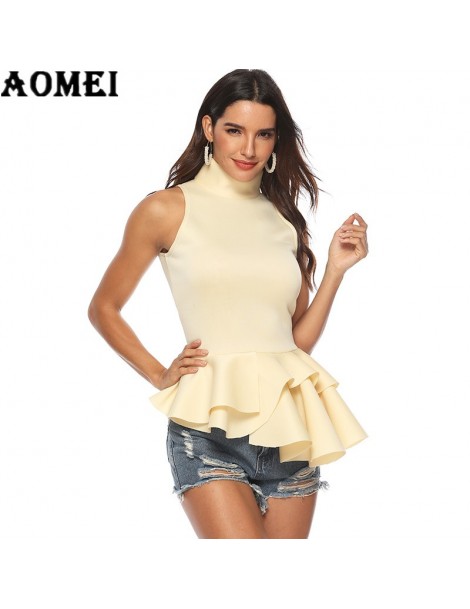 Blouses & Shirts Women Blouses Shirts Tank Tops Turtleneck Layers Ruffles Ladies Fashion Casual 2019 New Arrival Spring Summe...