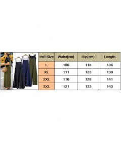 Jumpsuits Oversize Women Strap Sleeveless Loose Jumpsuit Casual Dungaree Harem Trousers Solid Overall Jumpsuit - Blue - 46302...